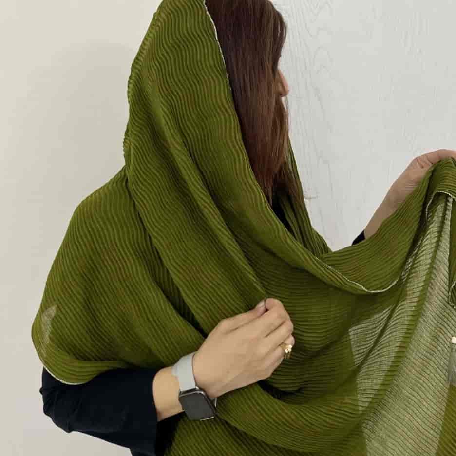 شال پلیسه لبه شاین